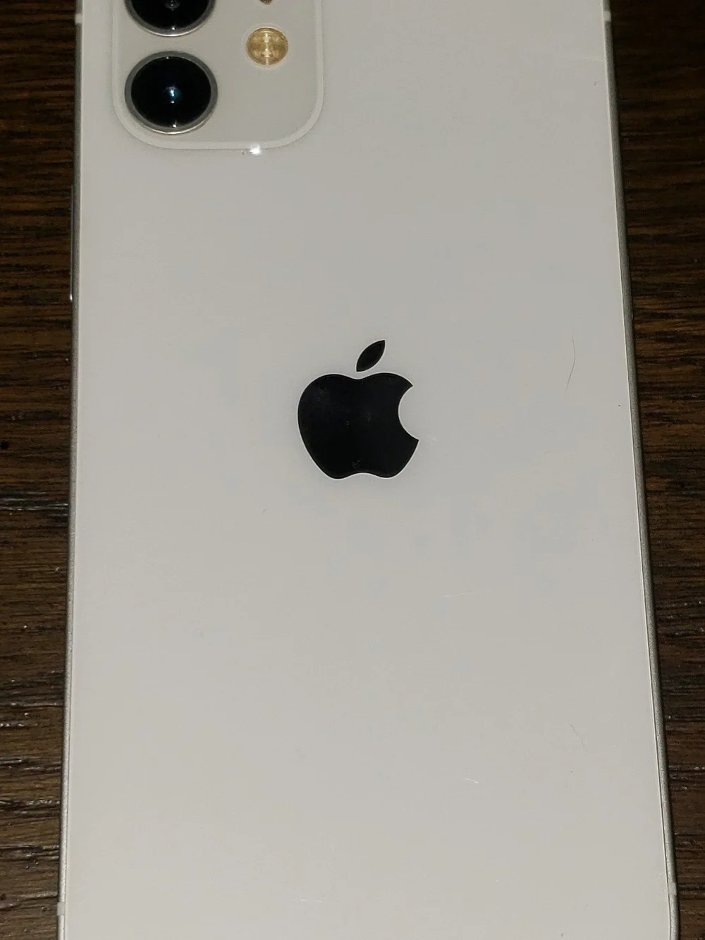 Apple White iPhone 128 GB with Siver Apple Logo ( Very Good Condition )